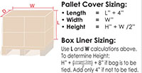 polybin and gaylord liners dimensional drawing